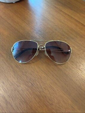 Oakley Caveat Gold Frame Brown Lens Aviator Sunglasses
